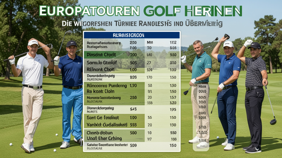 Europatouren Golf Herren – Die wichtigsten Turniere, Ranglisten und Stars im Überblick