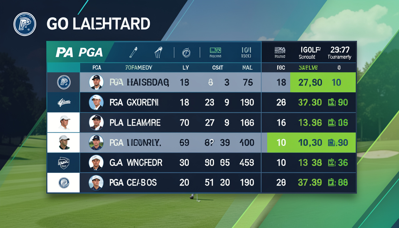today's pga leaderboard